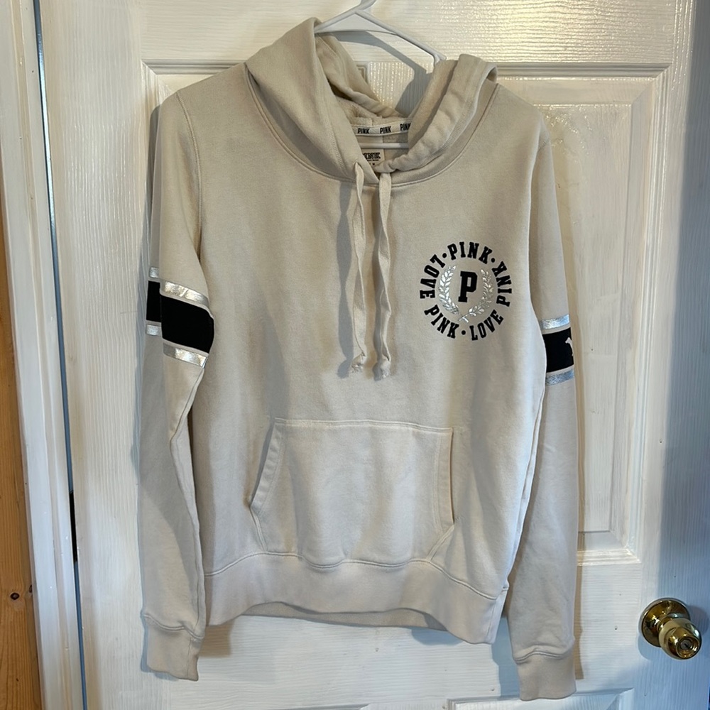 White Victoria secret sweatshirt
